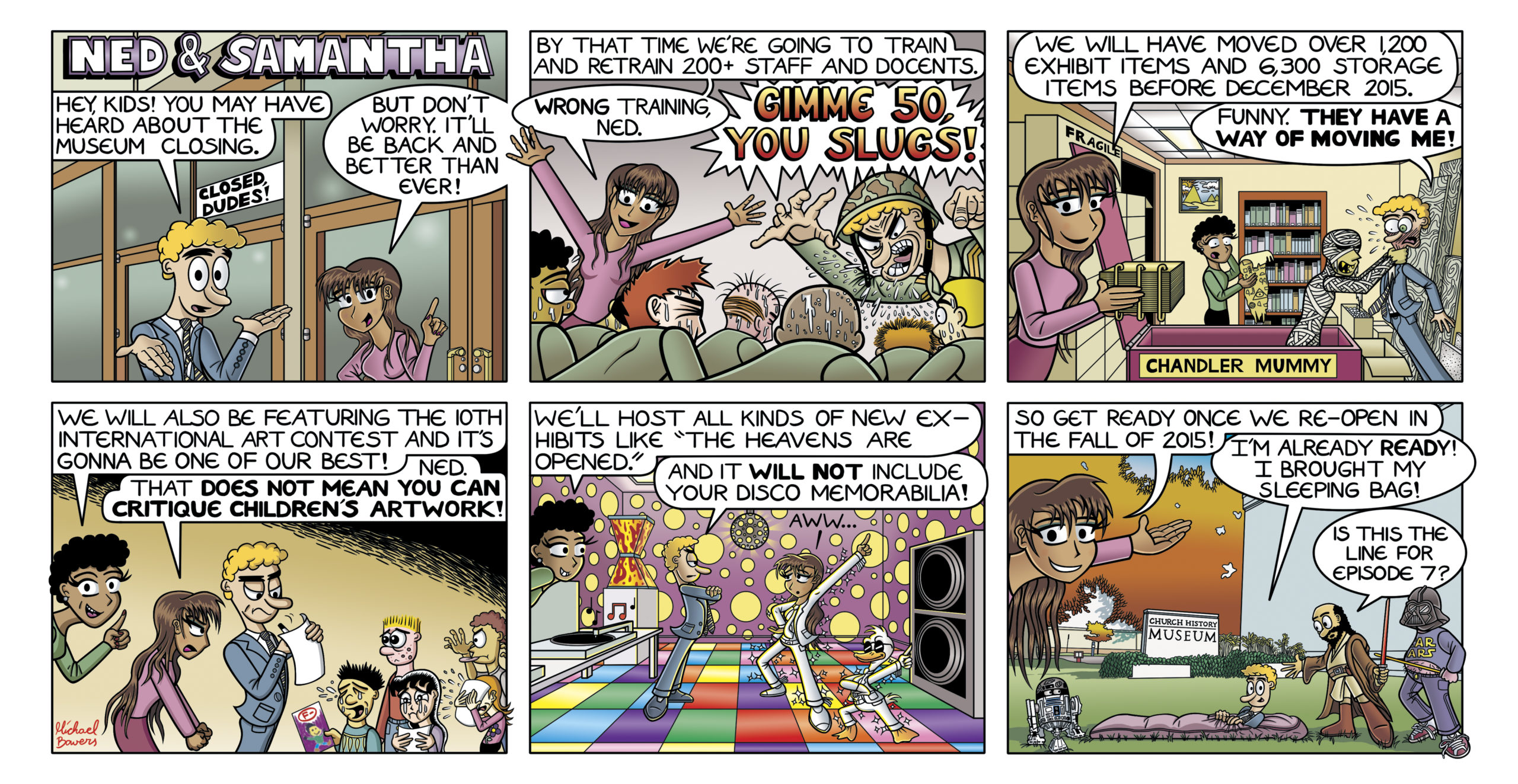 Ned and Samantha Museum Comic